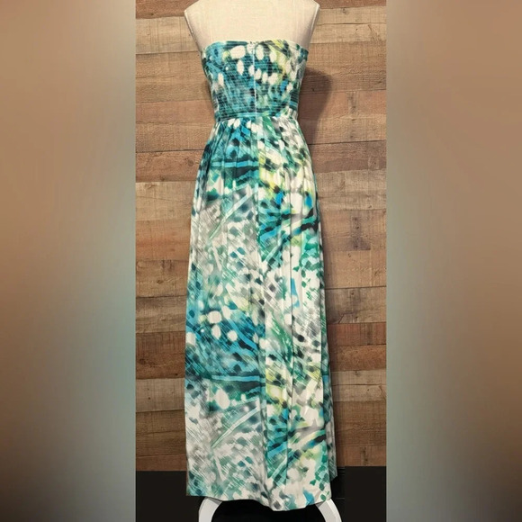 PARKER Bayou Strapless Silk Maxi Dress Women's size Medium Wedding Formal Party - Picture 3 of 11